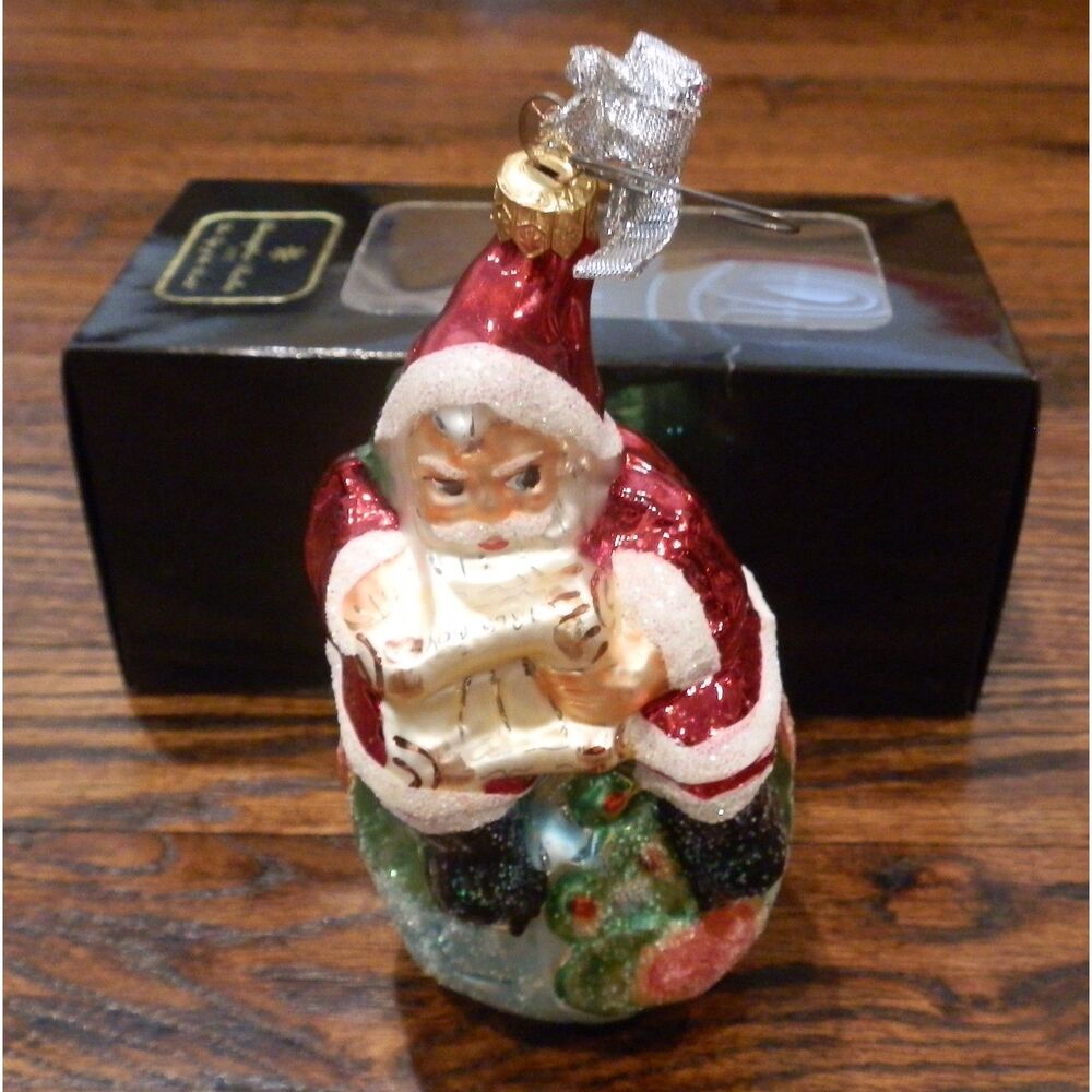 Christopher Radko 1995 Santa On Top of the World Christmas Ornament